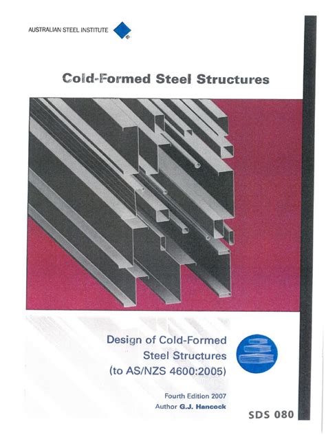 AS NZS 4600 2005 Cold Formed Steel Structures