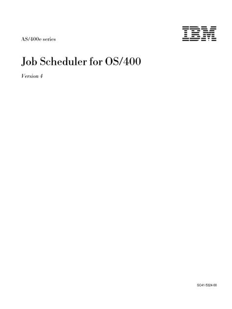 AS400 Job Scheduler pdf