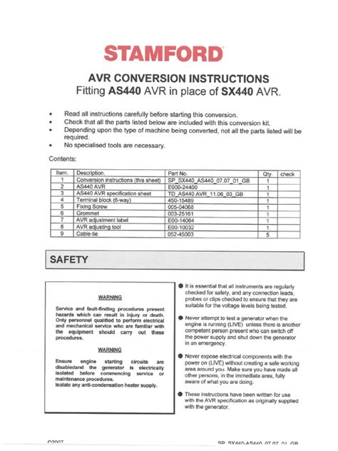 AS440 to SX440 conversion pdf