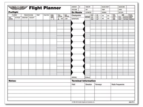 ASA Flight Planner Pad Aircraft Spruce