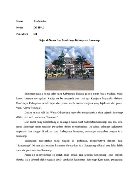 Asal Usul Nama Kabupaten Sumenep | PDF - Scribd - wintechmobiles.com