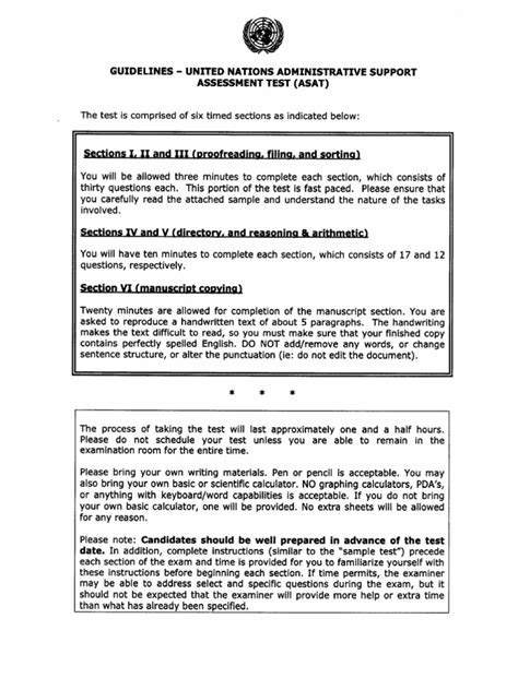 ASAT English sample and info pdf