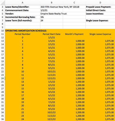 ASC 842 Excel Template Download