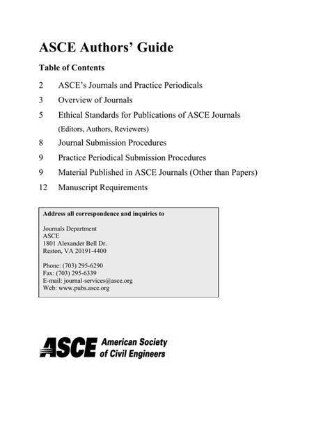 ASCE Authors Guide