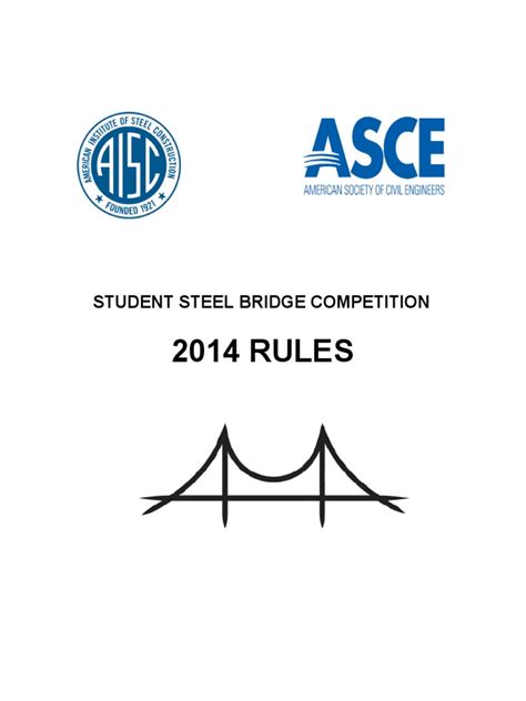 ASCE Steel Bridge Competition 2014 Rules