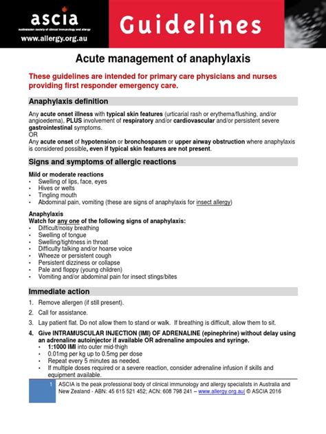 ASCIA Guidelines Acute Management Anaphylaxis Dec2016