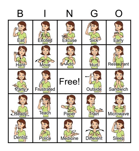 ASL Sign Language Bingo Game
