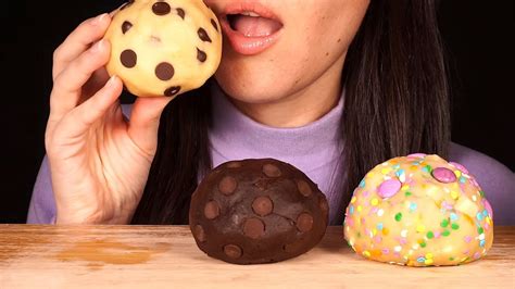 ASMR Edible Cookie Dough ~ Choc Chip, Fudge Brownie, Birthday Cake …