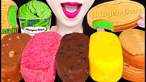 ASMR HAAGEN-DAZS ICE CREAM PARTY *CHOCOLATE,. 