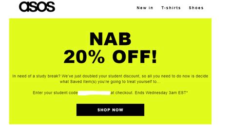 ASOS 20% Off with Student Discount Code - Normaly 10%.