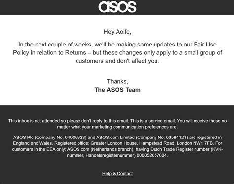 ASOS is apparently making a big change to its returns policy YOU Magazine