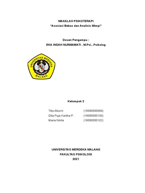 Asosiasi Bebas dan Analisis Mimpi - coolestguyplanet.net
