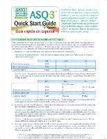 ASQ3 Quick Start Guide Ages & Stages Questionnaires by Jane Squires