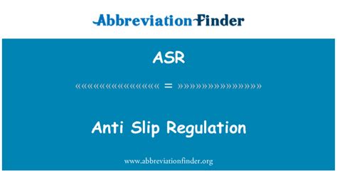 ASR Anti Slip Regulation