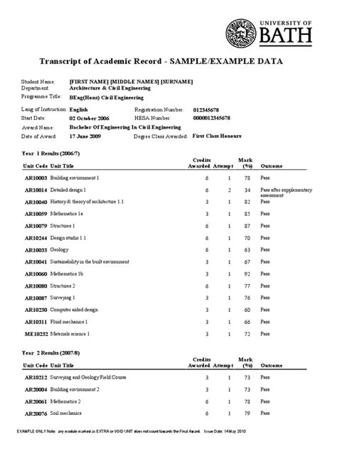 ASS Transcript New Exit Example