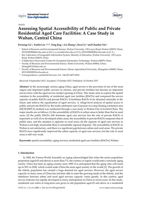 Assessing the spatial distribution and accessibility of public and ... - wintechmobiles.com
