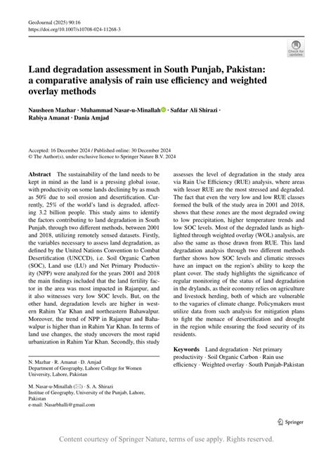 Assessment of Land/Catchment Use and Degradation - Springer - raincitystudios.com