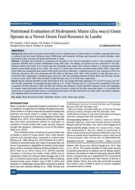 Assessment of Maize (Zea mays) as Feed Resource for … - raincitystudios.com