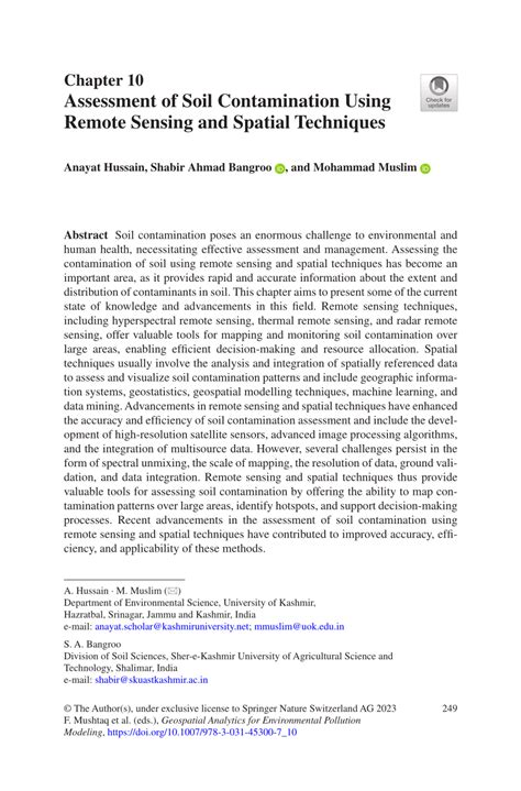 Assessment of Soil Contamination Using Remote Sensing and Spatial ... - wintechmobiles.com