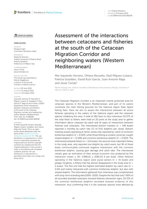 Assessment of the interactions between cetaceans and … - raincitystudios.com