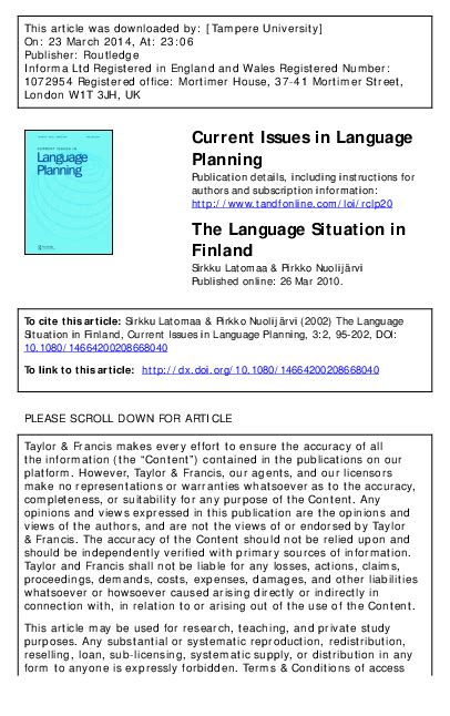 ASSESSMENT OF THE SITUATION - Translation in Finnish