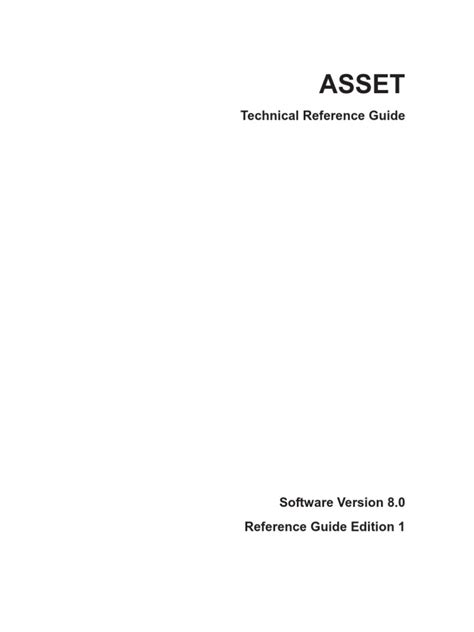 ASSET Technical Reference Guide