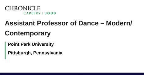 Assistant Professor of Dance (Contemporary) - muktibox.com