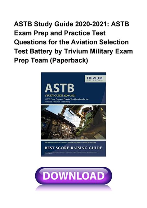 Download Astb Study Guide 20202021 Astb E Prep And Practice Test Questions For The Aviation Selection Test Battery Military Flight Aptitude Test 4Th Edition By Test Prep Books