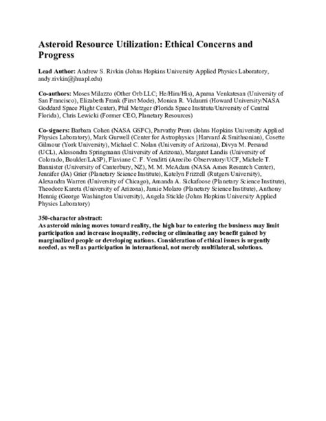 Asteroid Resource Utilization: Ethical Concerns and Progress - wintechmobiles.com