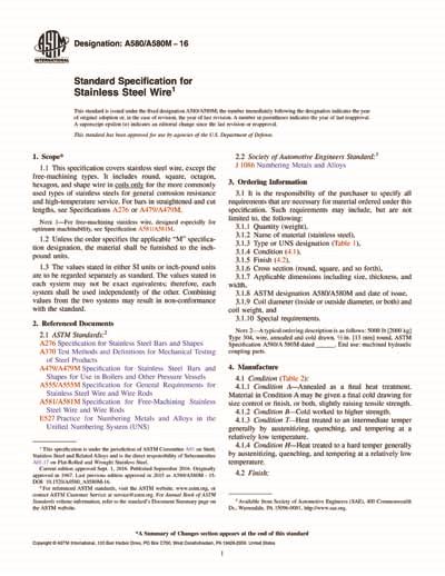 ASTM A580/A580M-16 - Standard Specification for Stainless Steel …