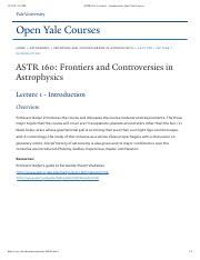 ASTR 160 - Lecture 8 - Introduction to Black Holes | Open Yale Courses - muktibox.com