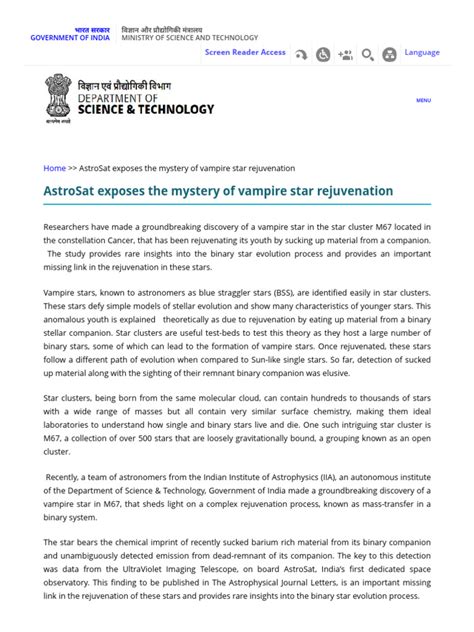 AstroSat exposes the mystery of vampire star rejuvenation - wintechmobiles.com