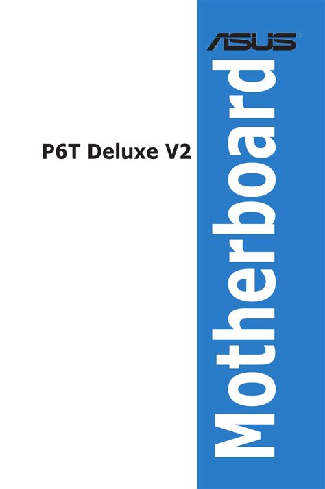 ASUS P6T Deluxe manual