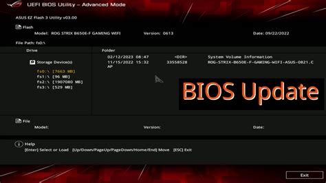 ASUS ROG STRIX B650E F GAMING Motherboard BIOS update