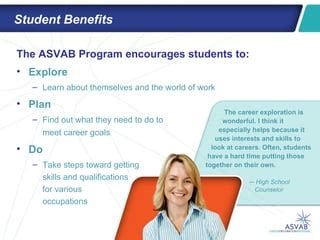 ASVAB Overview Benefits