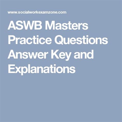 ASWB Masters Practice Questions Answer Key and Explanations This or that questions, Aswb