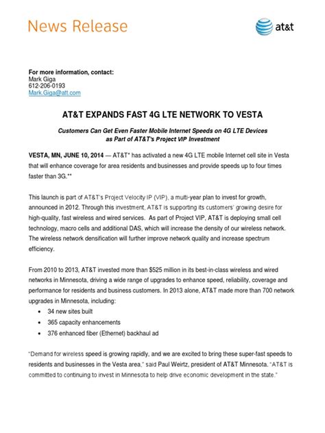 AT T Expands Fast 4G LTE Network to Vesta