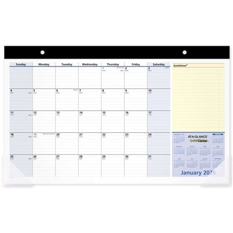 ATAGLANCE QuickNotes Compact Academic Monthly Desk Pad Calendars