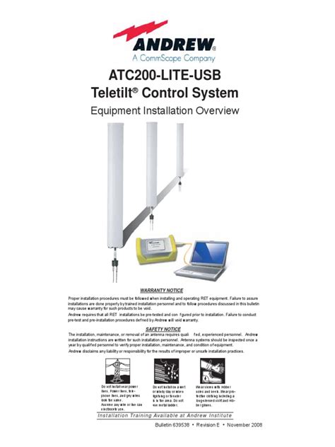 ATC200 LITE USB Teletilt Control System Equipment Installation Overview
