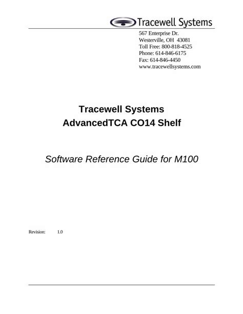 ATCA CO 14 Software Reference Guide M100