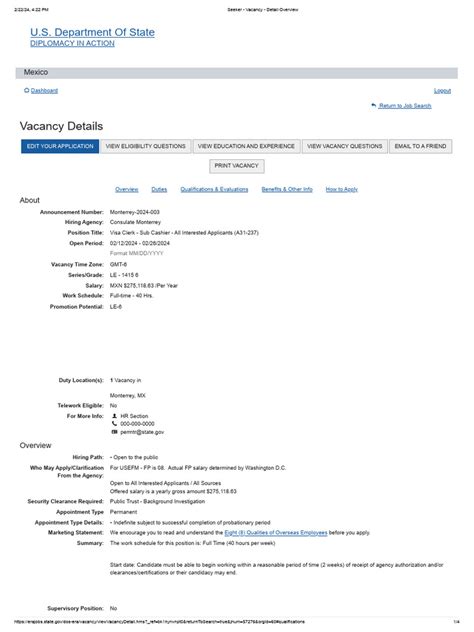 ATF Seeker - Vacancy - Detail Overview