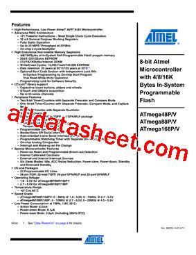 ATMEGA48P Datasheet, PDF - Alldatasheet