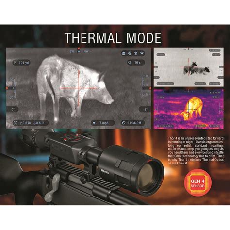 ATN ThOR 4 Smart HD Thermal Rifle Scope, Gen 4 384x288, 60Hz