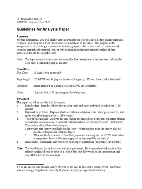 ATS3705 Analysis Paper Guidelines 1