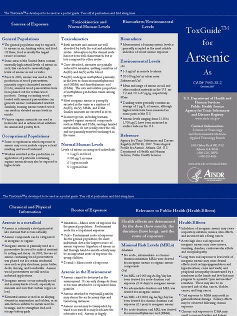 ATSDR Tox Guide for Arsenic 2007