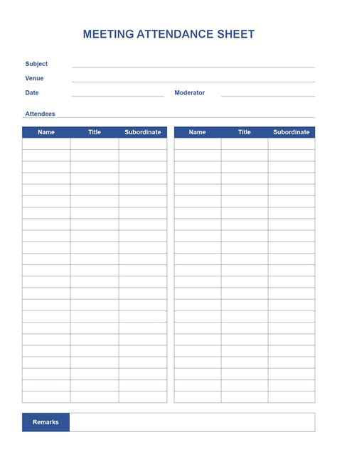 ATTENDANCE TEMPLATE FOR MEETINGS 1 docx