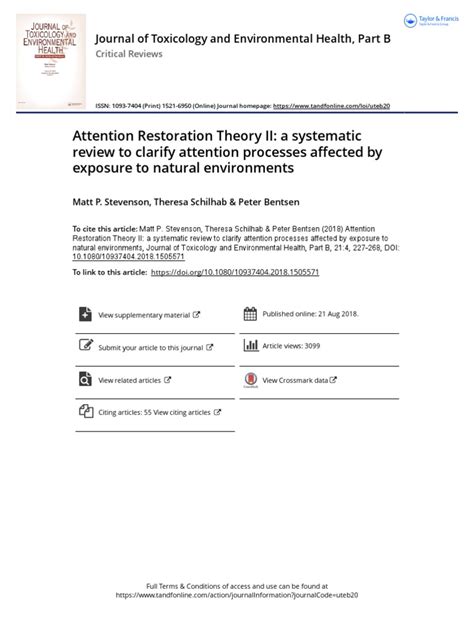 Attention Restoration Theory: A systematic review of the attention ... - muktibox.com