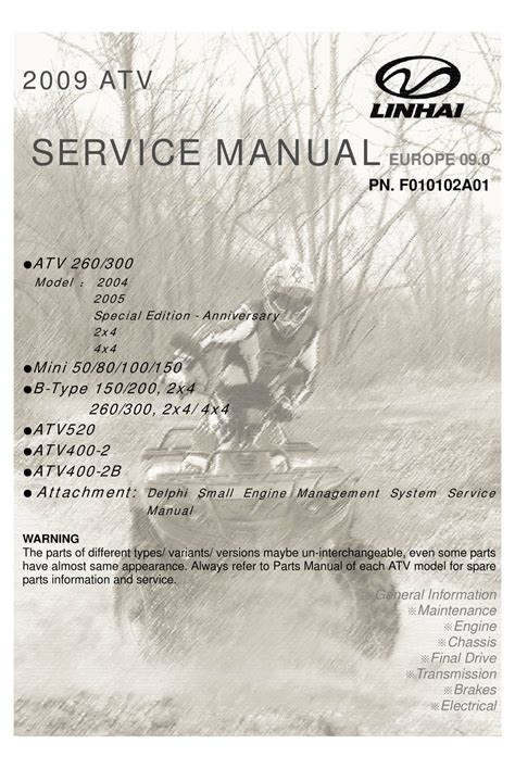 ATV Linhai Service Manual Werkstatthandbuch