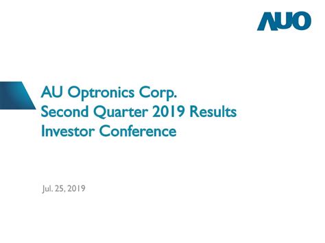 AU Optronics: Q2 Earnings Snapshot