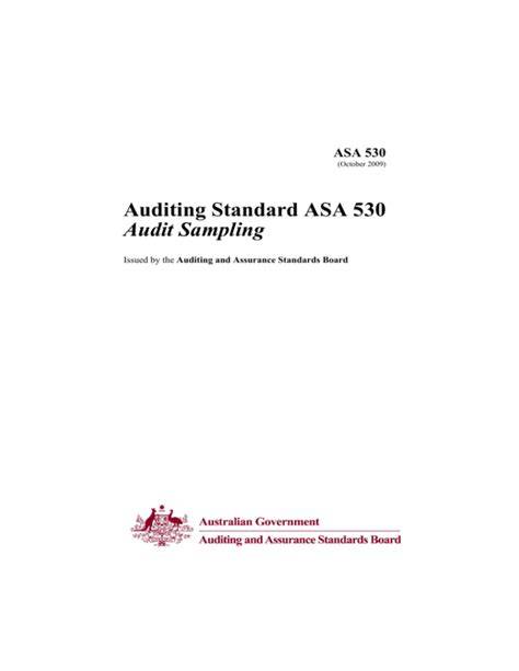 Auditing Standard ASA 530 Audit Sampling - AUASB - raincitystudios.com
